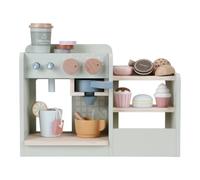 Little Dutch 7089 FSC Wooden Coffee Corner / Coffee Bar with Accessories Mint