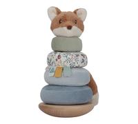 Little Dutch 8922 FSC Wooden Ring Stacking Tower Fox - Forest Friends Blue