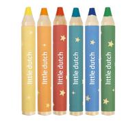 Little Dutch Jim & Friends Colouring Pencils Set for Children/Toddlers - 6 Shades - from 2 Years