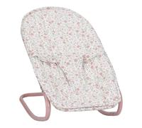 Little Dutch Metal Doll Rocker with Cotton Cover and Safety Belt for Dolls from 33 to 46 cm - Soft Flowers White/Pink