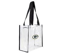 Little Earth Productions Littlearth NFL Green Bay Packers Clear Square Stadium Tote, 11.5-inches by 5.5-inches by 11.5-inches