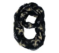 Little Earth Productions Littlearth NFL New Orleans Saints Sheer Infinity Scarf, One Size, Gold