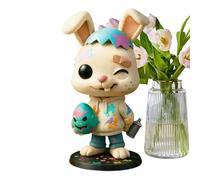 Little Easter Bunny Figurines - Seasonal Decoration - Cute Rabbit Figurine, for Bookcase, Windowsill, Display Cabinet, Toilet Table, Bedside Table, Study Room, Living Room, Home Office