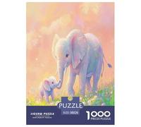 Little Elephant 1000 Piece Jigsaw Puzzle For Adults Family Challenge Toys Stress Relief Puzzle Cultivate The Spirit of Teamwork For Adults Gifts 38x26cm/1000pcs