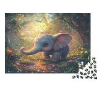Little Elephant 1000 Piece Puzzle Games Premium & Durable for Adults Fun Puzzles for Creativity And Mindfulness Challenging Jigsaw Puzzles for Adults And Family for Stress Relief 1000pcs (75x50cm)