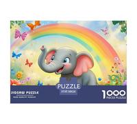 Little Elephant 1000 Pieces Jigsaw Puzzles For Adults Educational Games Stress Relieving Entertainment Cultivate The Spirit of Teamwork for The Whole for Women, Gifts for Men 38x26cm/10