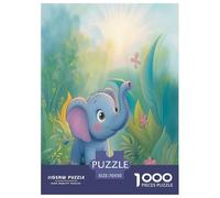 Little Elephant 1000 Pieces Jigsaw Puzzles For Adults Educational Games Stress Relieving Entertainment Cultivate The Spirit of Teamwork for The Whole for Women, Gifts for Men 70x50cm/10
