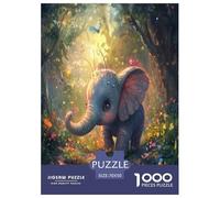 Little Elephant Jigsaw Puzzles for Adults Challenging Puzzles Difficult Challenges 1000 Piece Difficult Hard Jigsaw Puzzles for Man And Woman with Letters on Back 70x50cm/1000pcs