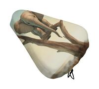 Little Elephant on Tree Bike Seat Cover for Men Women Water Repellent Exercise Bike Seat Cushion Adjustable Bicycle Seat for Outdoor Biking