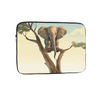 Little Elephant On Tree Laptop Sleeve for Women Men, 15 Inch Waterproof Laptop Bag Lightweight Notebook Computer Cover Bag