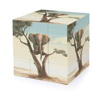 Little Elephant on Tree Magic Cube,The Original 3x3 Cube,Speed Cube Problem-Solving Brain Teaser,Easy Turning Sensory Puzzle Toy,Sensory Stress Relief Form Fidget Toys