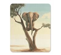Little Elephant on Tree Mouse Pad Thin Mouse Mat 14.22