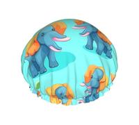 Little Elephant with Big Ears Women's shower cap, waterproof, reusable, with washable elastic cord, suitable for long hair and braids, ideal for showering.