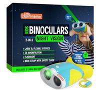 Little Experimenter Toy Binoculars for Toddlers and Kids - Kids Toy Binoculars with Flashlight - Face Comfy Binoculars for Toddlers and Children Boys and Girls Age 3-12