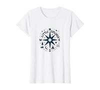 Little Explorer Adventure Compass Nursery Wall T-Shirt, Women, White, S