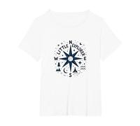 Little Explorer Adventure Compass Nursery Wall T-Shirt, Women's Plus, White, 5X