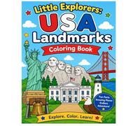 Little Explorers: USA Landmarks Coloring Book