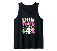 Little Fairy Turning 4 Fourth Birthday Girl Fairy Tank Top