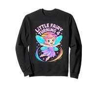 Little Fairy Turning 4 Girl 4th Birthday Fairy Sweatshirt