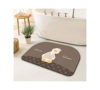 (Little fat duck, 50x80cm19.7x31.5in) Small fresh animation soft diatom mud absorbent mat bathroom non-slip floor mat
