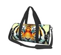 Little fat tiger head Canvas travel bag, large capacity, can be carried on the shoulder