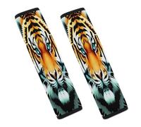 Little Fat Tiger Head Car Seat Belt Cover Soft Comfortable Shoulder Seatbelt Pads Cover Seat Belt Pad for Suitable for Car Interior Accessorie