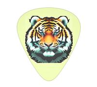 Little Fat Tiger Head Guitar Plectrums Classical Triangle Bass Acoustic And Electric Guitar Plectrums For Guitarists 12 Pieces