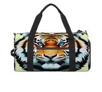 Little Fat Tiger Head Gym Bag for Women Men Shoe Compartment Waterproof Travel Bags Sports Duffle Bag for Sports Gyms Yoga