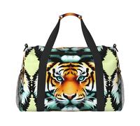 Little fat tiger head Print Large Hand Travel Bag, Waterproof Tote Handbag for Women, Duffel Bag Sport Gym for Men