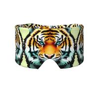 Little Fat Tiger Head Printed Sleep Eye and Ear Masks (26.8Ã-4.3 inches) Suitable for Travel, Yoga, Deep Rest Indoor and Outdoor
