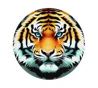 Little Fat Tiger Head Round Single-Sided Printed Non-Slip Rubber Mouse pad 8in,