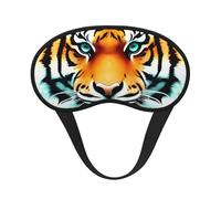 Little Fat Tiger Head Sleep Mask for Side Sleepers: Blackout Eye Masks for Sleeping - Soft Breathable Soft Eye Shade Cover for Travel - Adjustable Night Blindfold for Men Women Gifts