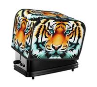 Little fat tiger head Toaster Cover 2 Slice Bread Machine Covers Waterproof Universal Size Kitchen Small Appliance Cover with Hang Loop, Dust and Fingerprint Protection