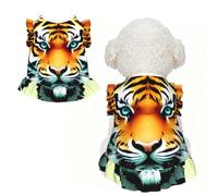 Little fat tiger head XL Pet Apparel for Small Dogs-Cute Summer Outfit for Puppy, Soft Breathable Pet Clothes for Cat