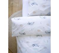 little fei-fei Littlefeifei Sleeping Sheep 100% Organic Cotton Luxury Kids | Toddler Cot Bed Duvet Cover and Pillow Case Bedding Set 120x150