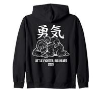 Little Fighter Big Heart 2026 Japan Baby Monkey Punch 1 Zip Hoodie