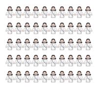 Little Figures, 50 Pcs Mini Loves You Figurines in Bulk, Tiny Christ For Easter Statues Sch Egg Stuffers, Sunday
