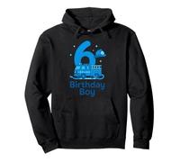 Little Firefighter 6th Birthday Art Pullover Hoodie