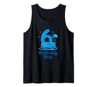 Little Firefighter 6th Birthday Art Tank Top