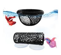 Little Fish Hammock and Little Fish Swimming Tunnel 2-Piece Set Aquarium Small Animal Animal Toys (Black)