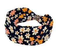 Little Flower Pattern Headbands for Women, Elastic Wide Headband, Soft Yoga Hair Bands, Breathable Hairband for Running Sport Workout Travel