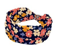 Little Flower Pattern Women's Headbands, Fashion Non Slip Headband, Knotted Cross Head Wraps, Wide Hairband for Workout Sports Yoga
