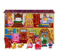Little Folk Visuals Goldilocks & The Three Bears Precut Flannel/Felt Board Figures, 10 Pieces Set