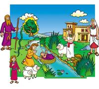 Little Folks Visual Beginners Bible - Moses Flannelboard Figures - Pre-Cut