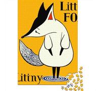 Little Fox Cute Animal Art Print Jigsaw Puzzles Puzzles for Adults Kids. 1000 Pieces Impossible Challenge Toy Educational Games Home Decoration for Educational Games Gifts 38x26cm/1000pcs