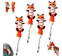 Little Fox Magnetic Handheld Companion,3D Printed Fox Fidget Keychain Toy for Relief Stress and Anxiety Relief,Funny Desk Decoration or Travel Use,Healing Gifts for Fox Lovers(4pcs)