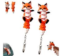 Little Fox Magnetic Handheld Companion,3D Printed Fox Fidget Keychain Toy for Relief Stress and Anxiety Relief,Funny Desk Decoration or Travel Use,Healing Gifts for Fox Lovers(2pcs)