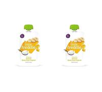 Little Freddie, Organic Baby Food Stage 1 from 6 Months Cherry Greek Style Yoghurt 6x100g Pouches, Banana (Pack of 2)