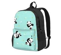 Little Fresh Floral Panda Large-Capacity Leisure Travel Backpack-A Stylish, Lightweight And Durable 600d Oxford Polyester Backpack With 15-Inch Laptop Compartment And Breathable Customized Full Print.