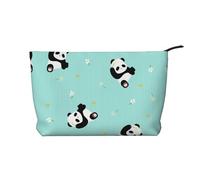 Little Fresh Floral Panda Stylish Velvet Cosmetic Bag with Full-Print Design â€“ Durable Travel Makeup Pouch for Daily Use & Gifts